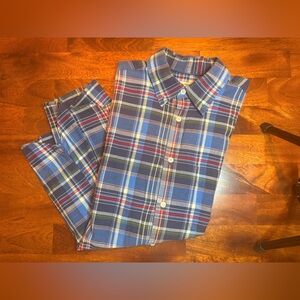 J.S.A. Bank 1905 Tailored Fit Plaid Button Down Shirt Mens Medium